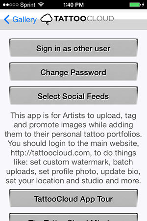 App Tour settings screenshot