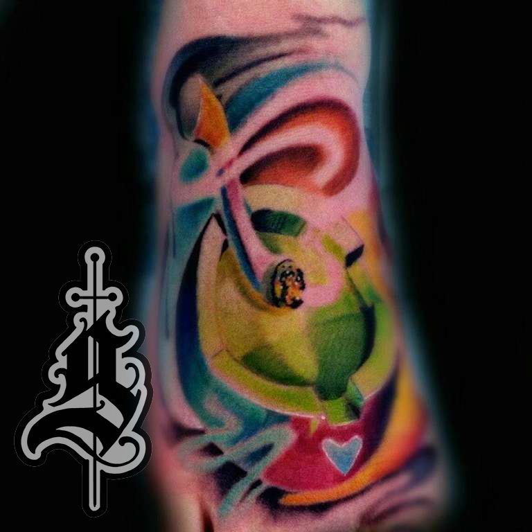 Cigarette_foot_3d_tattoo_color_surealism_jason_frieling_art