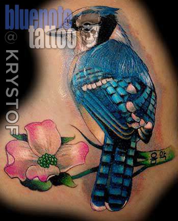 Club-tattoo-krystof-las-vegas-planet-hollywod-blue-jay