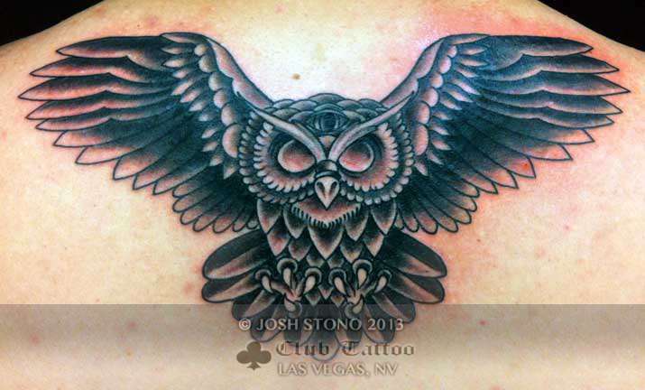 Club-tattoo-josh-stono-las-vegas-traditional-owl