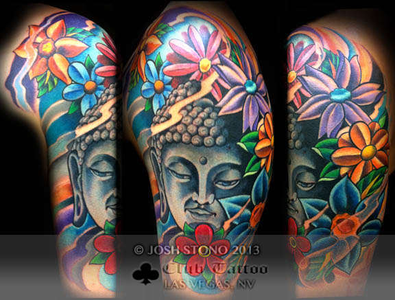 Club-tattoo-josh-stono-las-vegas-buddha