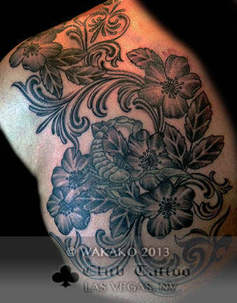 Club-tattoo-wakako-las-vegas-flowers