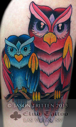 Club-tattoo-jason-tritten-las-vegas-tradtional-owl