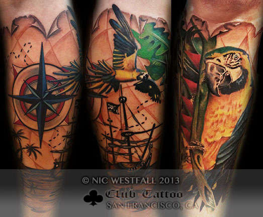 Club-tattoo-nic-westfall-san-francisco-pier-39-parrot