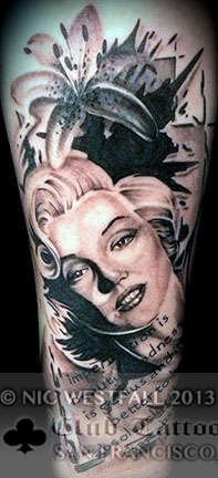 Club-tattoo-nic-westfall-san-francisco-pier-39-marylin-monroe-1