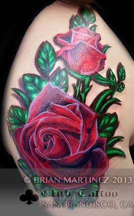Club-tattoo-brian-martinez-san-francisco-pier-39-roses