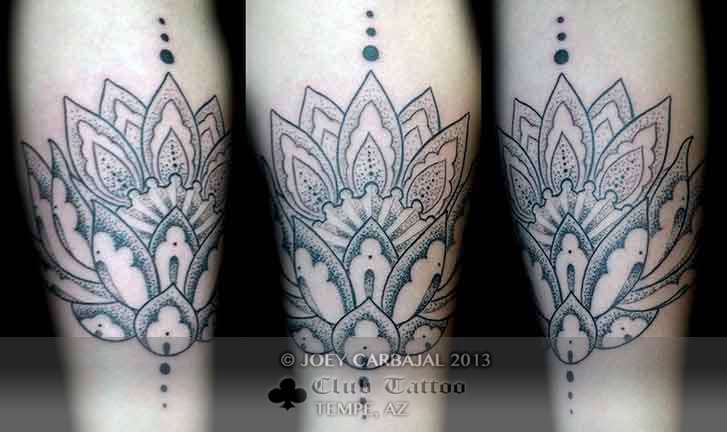 Club-tattoo-joey-carbajal-tempe-flower-stiple