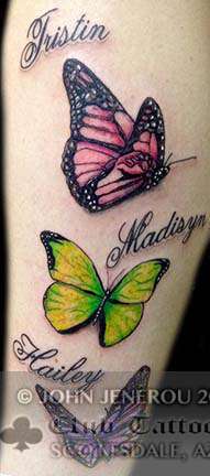 Club-tattoo-john-jenerou-scottsdale-butterflies
