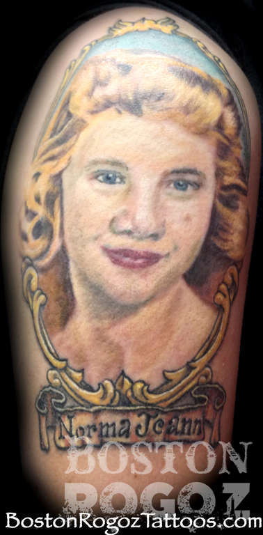 Norma_jean_color_portrait_tattoo