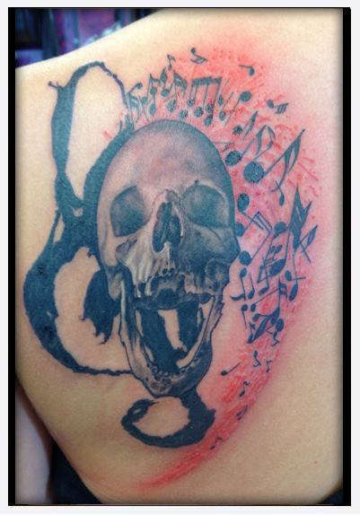 Eternal_tattoo_dano_miller_trash_polka_skull_music_notes