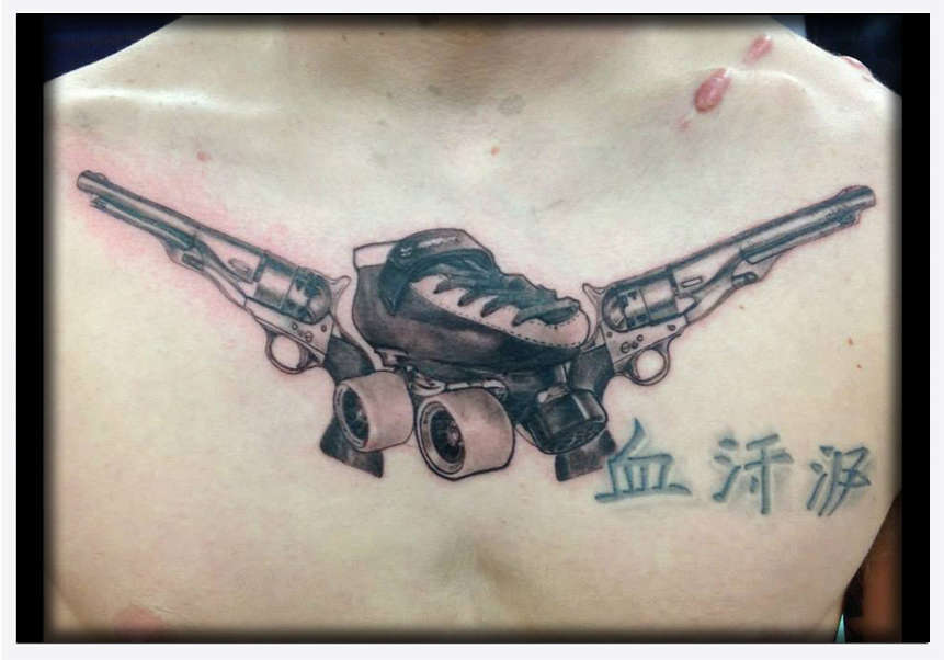 Eternal_tattoo_dano_miller_scates_and_guns_black_and_gray