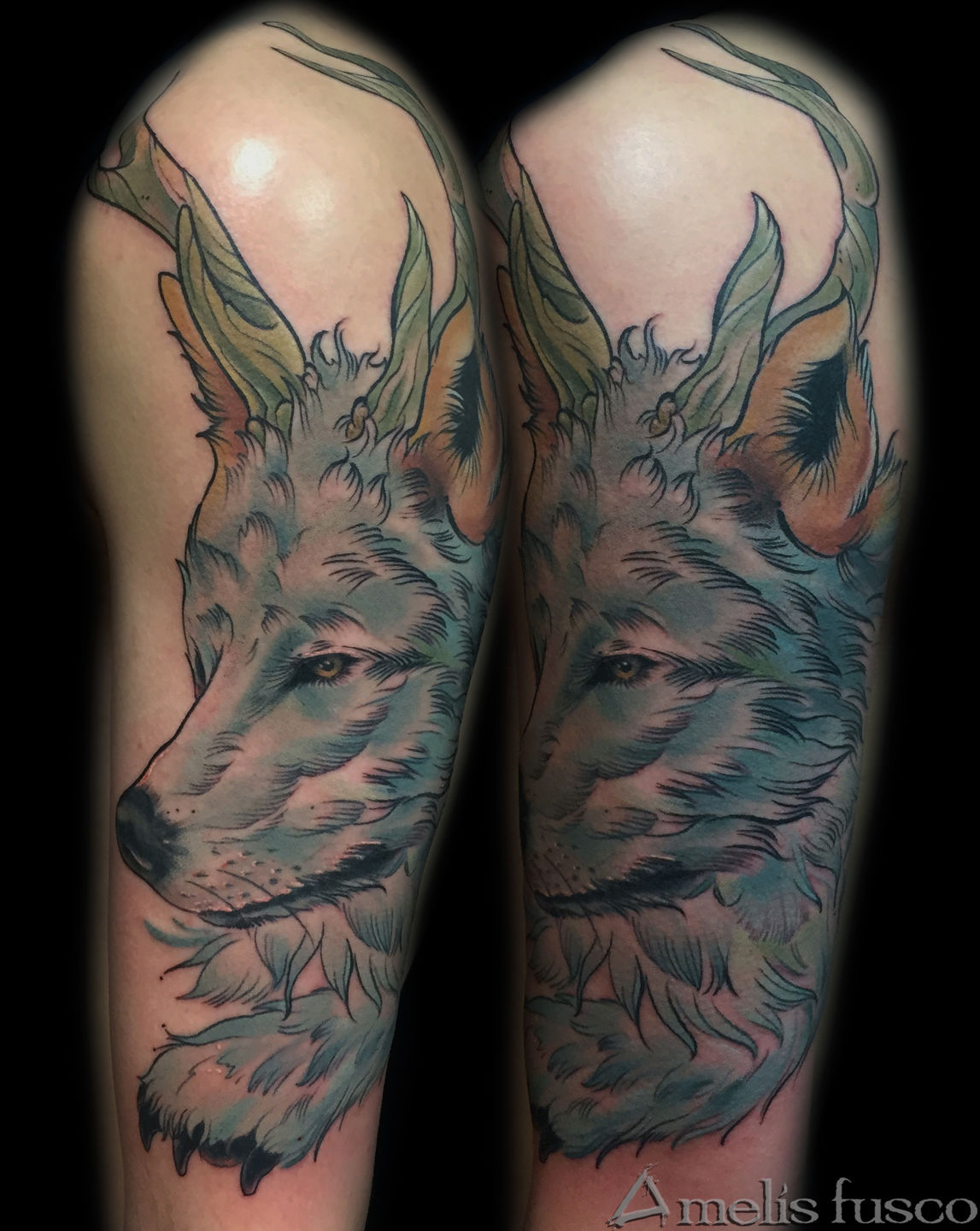 Melissa-fusco-denver-colorado-tattoo-artist-wolf-antlers-tattoo-jpg