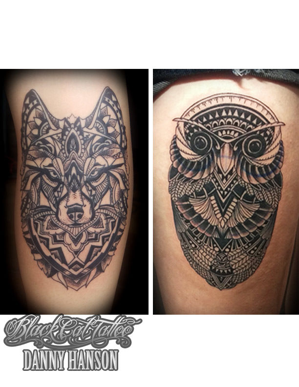 Birdmandala2andwolf