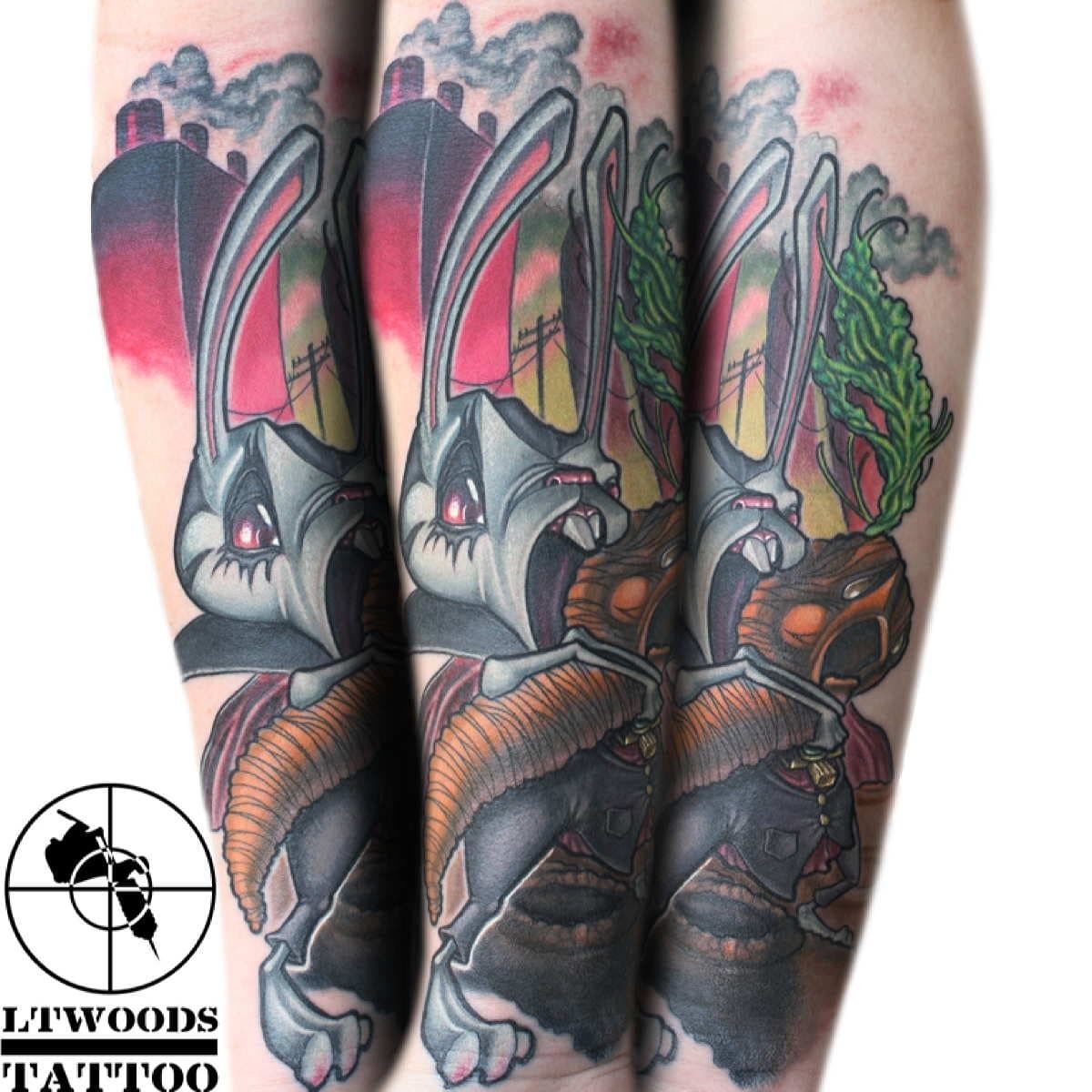 Ltwoodsart_newschool-tattoo_bunnicula-water
