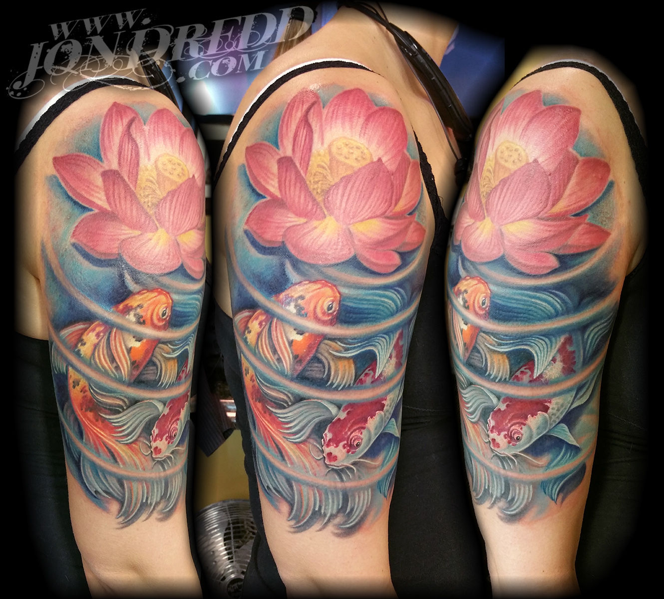 Koi_lotus_water_jondredd_crucial_tattoo_studio_maryland_best_tattoos