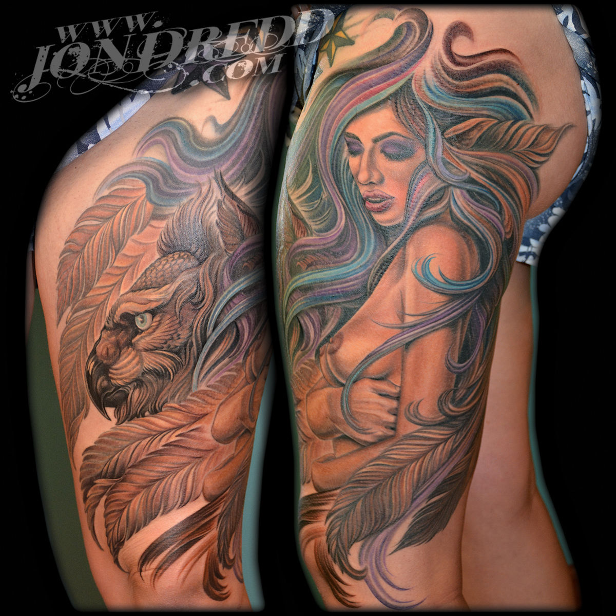 Griffon_faerie_girl_ig_feathers_jondredd_crucial_tattoo_studio_maryland_best_tattoos