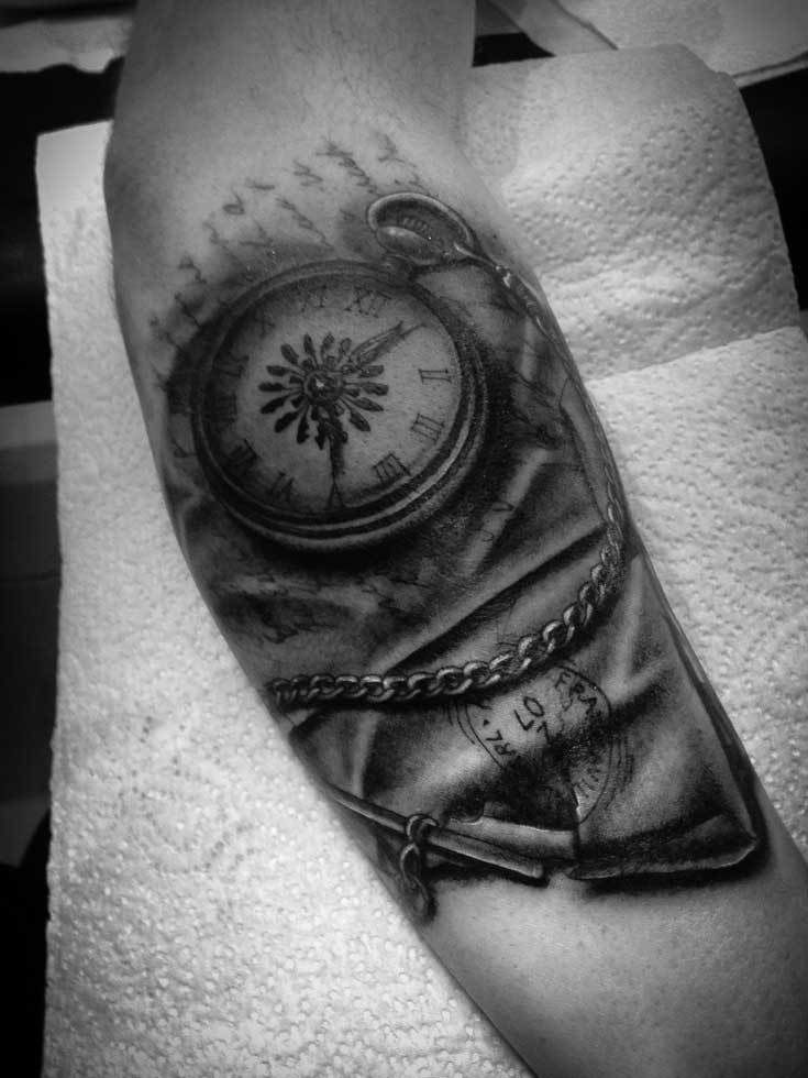 Pocket-watch-letter-forearm-rosemary-mckevitt-tattoo-ireland