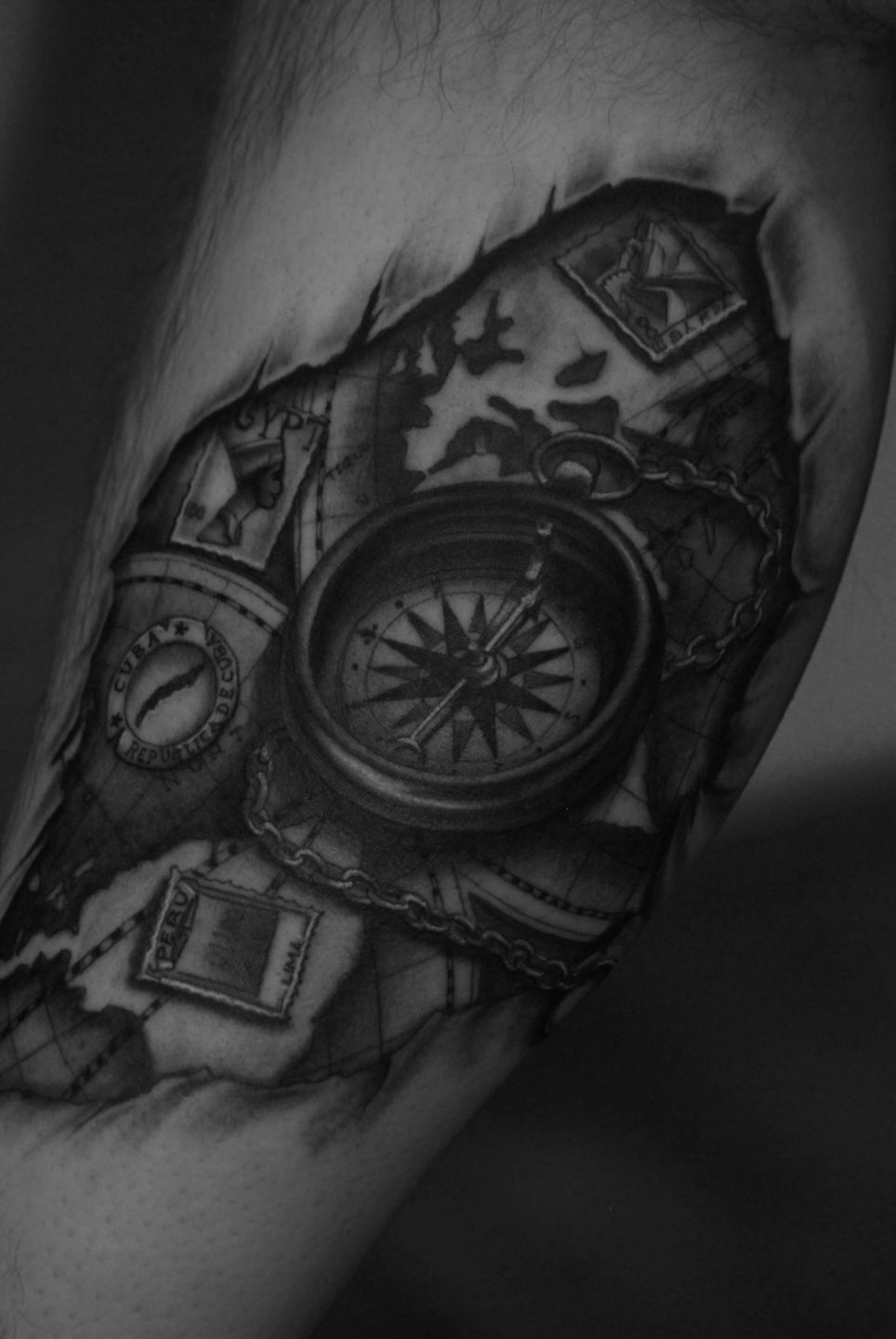 Compass-map-torn-skin2-rosemary-mckevitt-tattoo-ireland