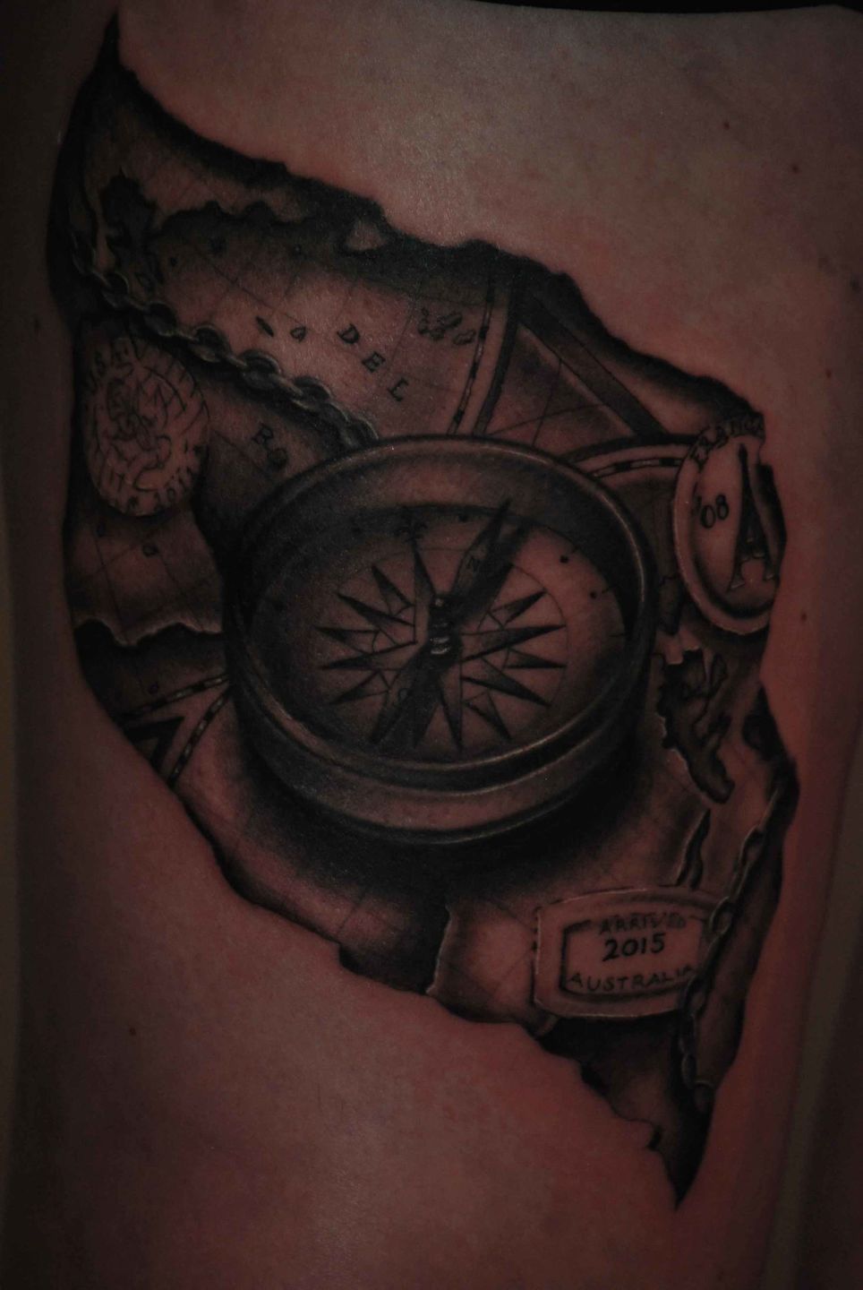 Compass-map-stamps-rosemary-mckevitt-tattoo-ireland