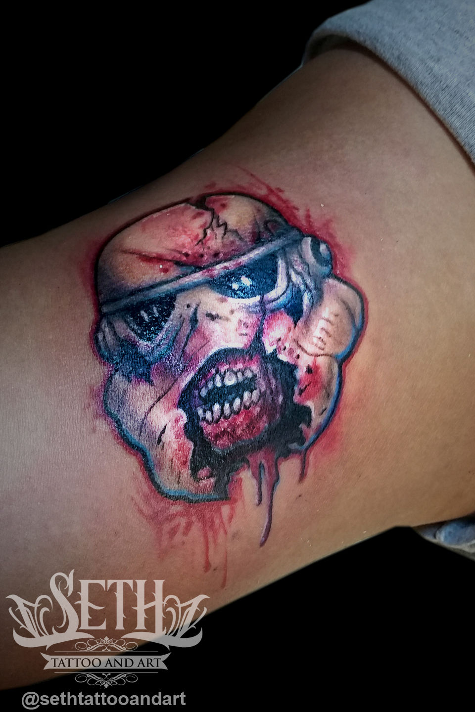 Starwars_zombie_storm_trooper_tattoo__jedi_darkside_vader_deathstar_lucas_luke_skywalker_the_force_rouge_one__tattoo_ink_tatted_inked_tattooer_tattoo_seth_michael_seth_tattoo_and_art