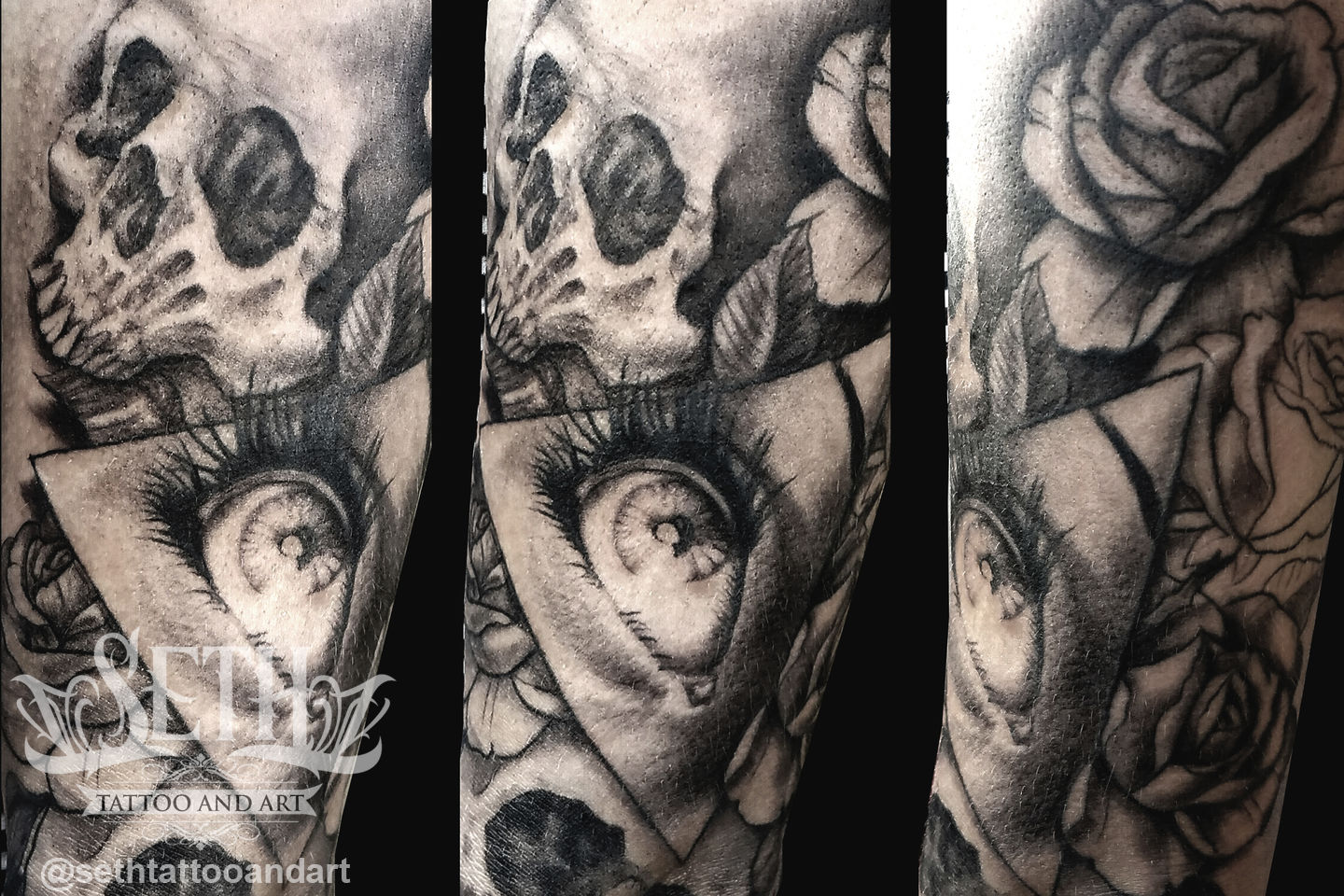 Skull_eye_flowers_tattoo_ink_inked_tattooed_tattoos_seth_tattoo_and_art_seth_michael_roses_flowers_skul_skuls_dark_realistic_realism_3d