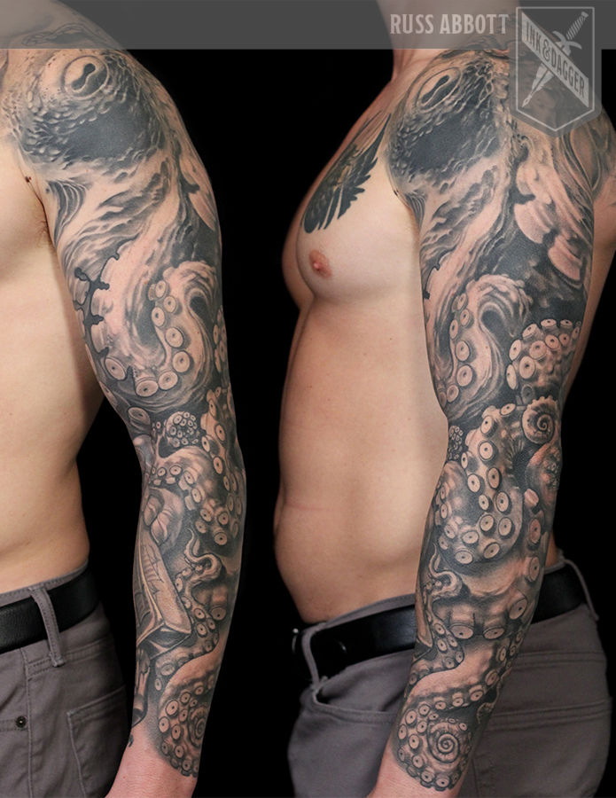 Octopus_sleeve_black_gray_tattoo_realistic_russ_abbott_atlanta_artist