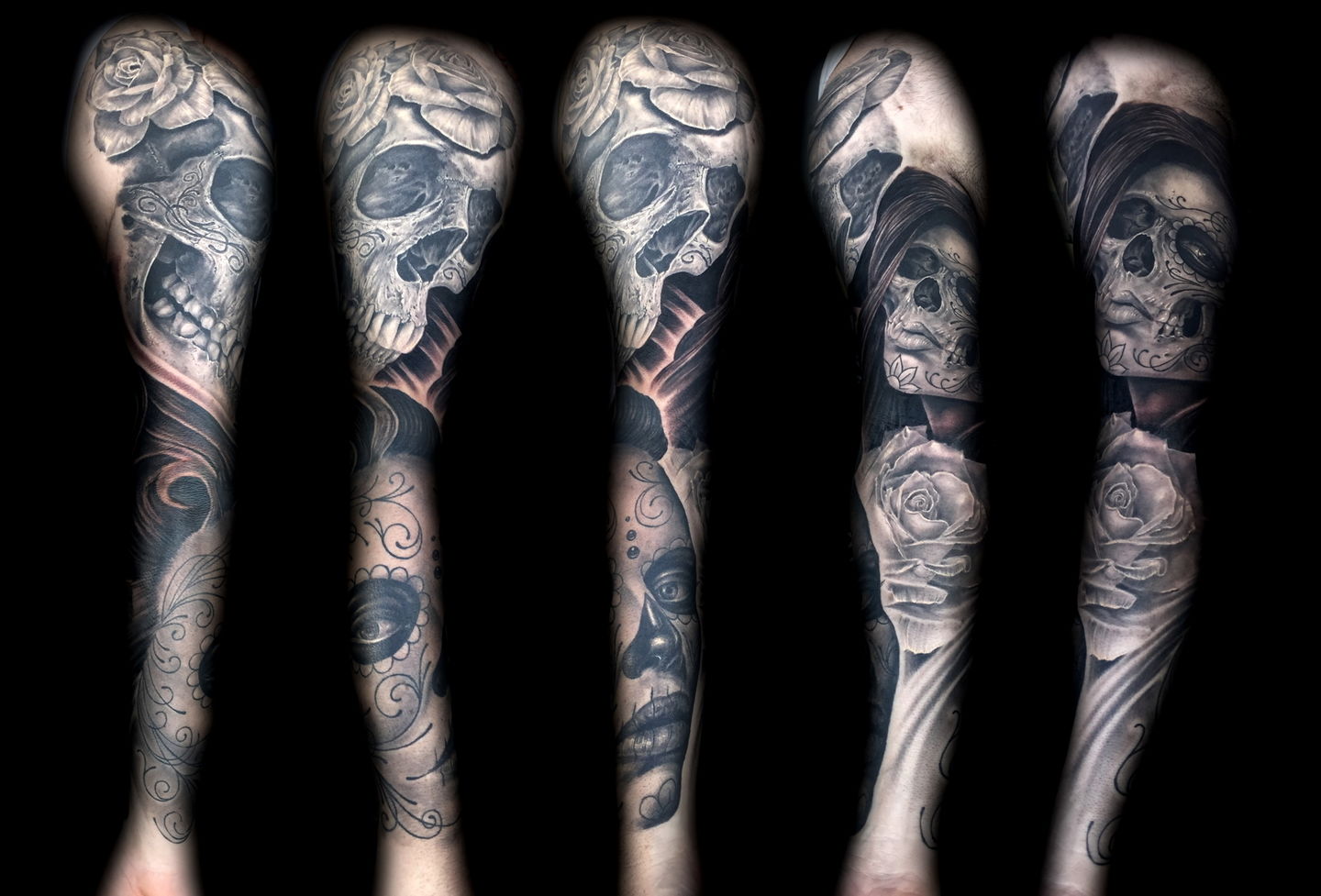 Las-vegas-tattoo-artist_joe-riley_day-of-the-dead-sleeve2
