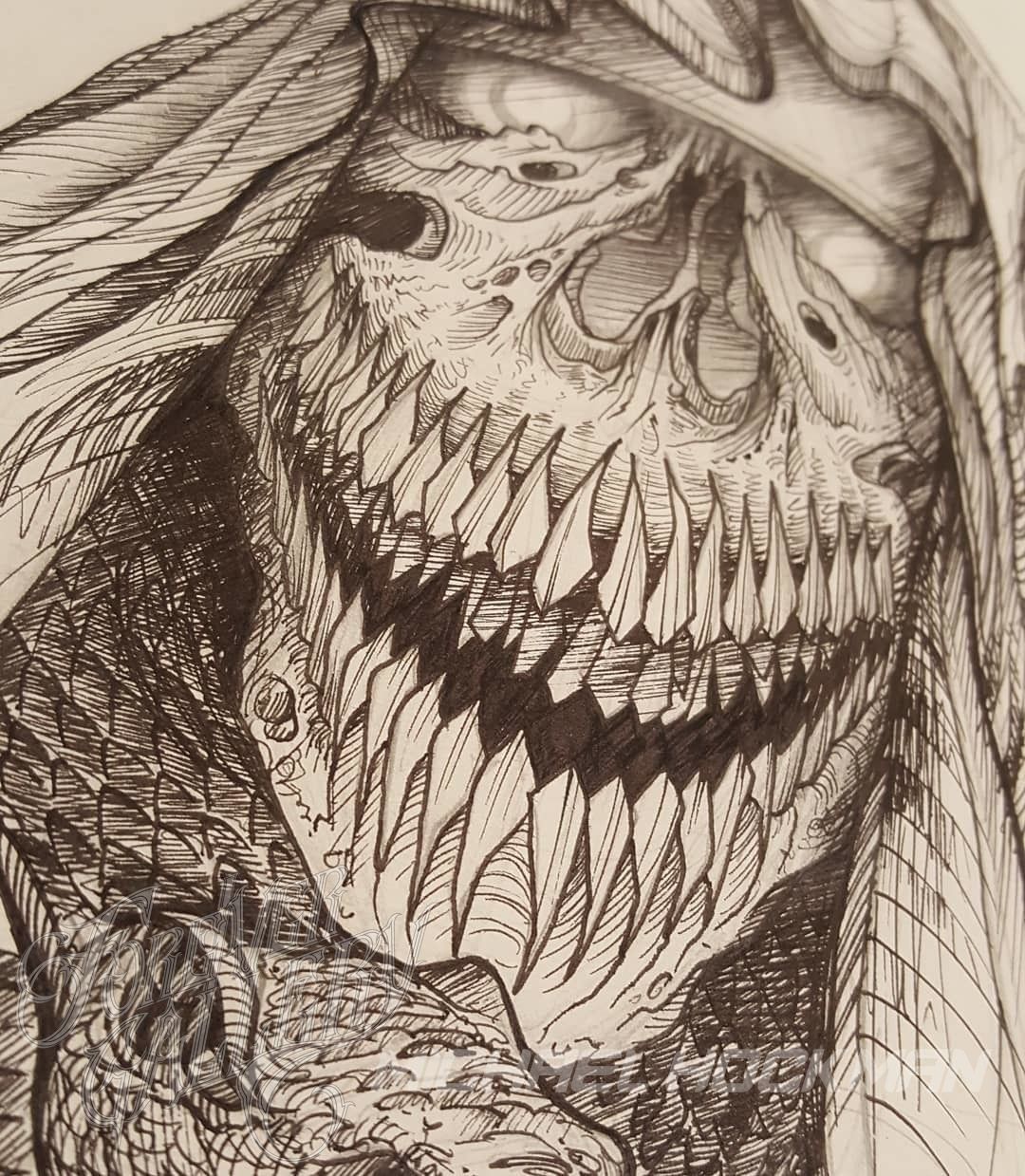 Michael-hockman_carmel_indiana_indianapolis_mhtattoos_illustration_bones_teeth_skull_snake_moon_veil