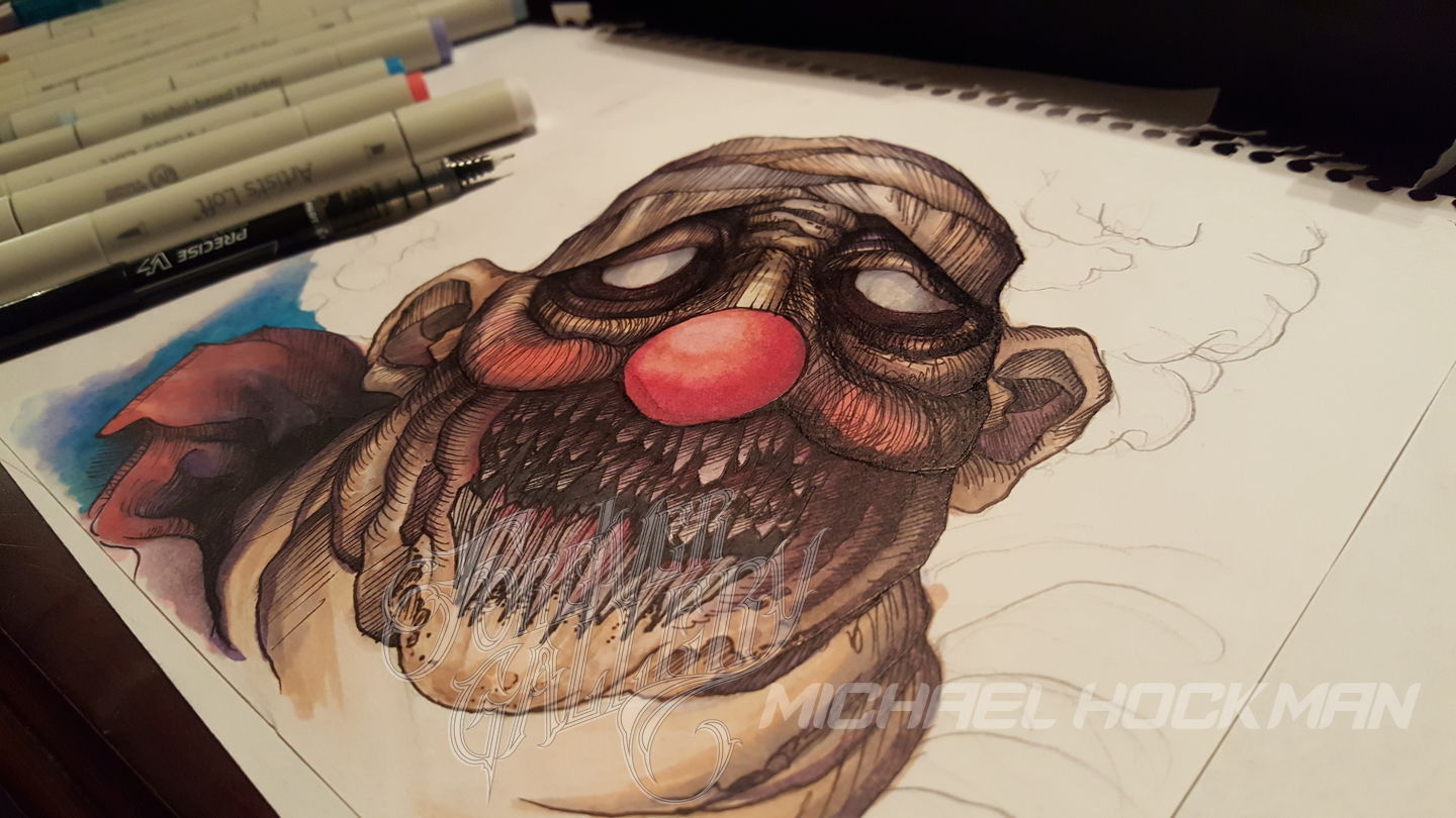 Michael-hockman_carmel_indiana_indianapolis_mhtattoos_illustration_clown_markers_artist-loft