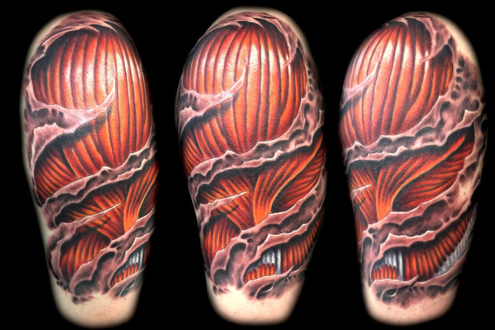 Best-las-vegas-tattoo-artists-shops-joe-riley-inner-visions-tattoo-3d-skin-rip-muscle-tattoos