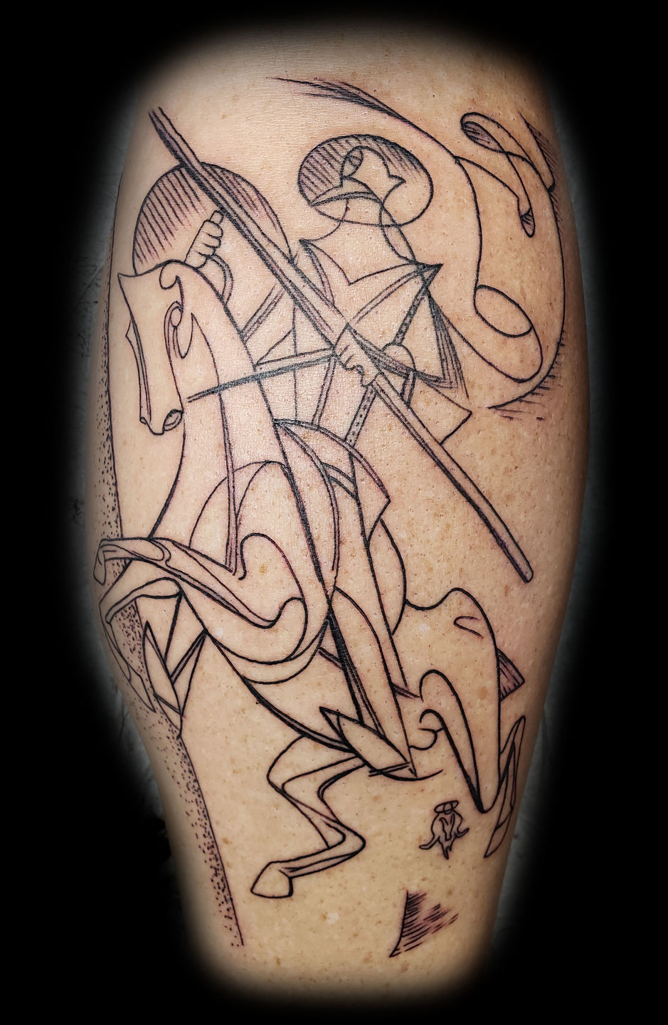 Horse_rider_linework